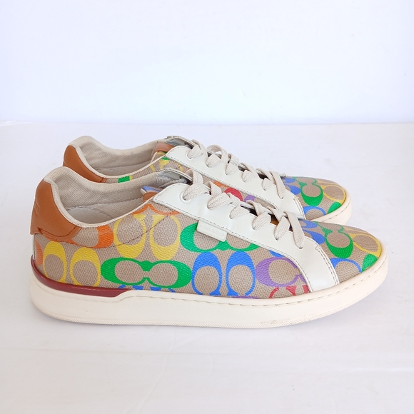 Coach Lowline Rainbow Sneakers Women's Size 8.5 - Picture 3 of 10